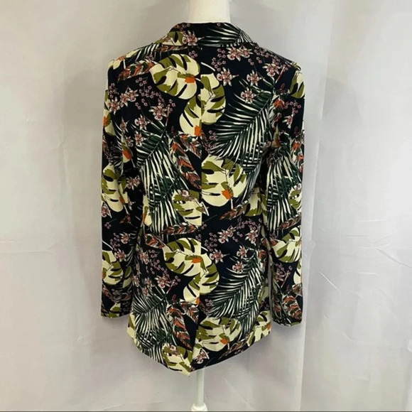 Cynthia Rowley Tropical Print Blazer Jacket Small - Picture 5 of 10